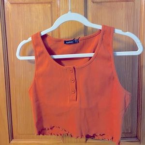 Rust Crop Top — Boohoo